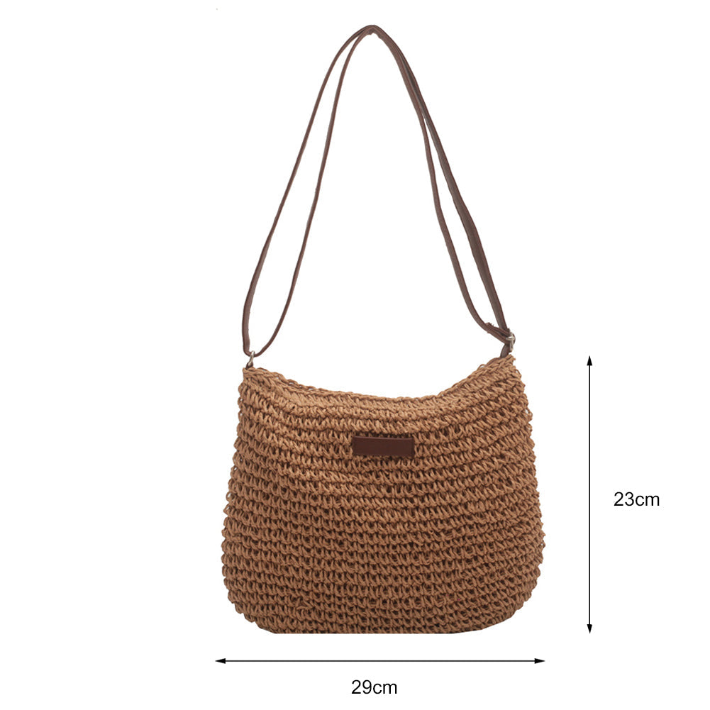 Women's Handwoven Straw Tote Bag | Beach Vacation Handbag | Woven Summer Tote