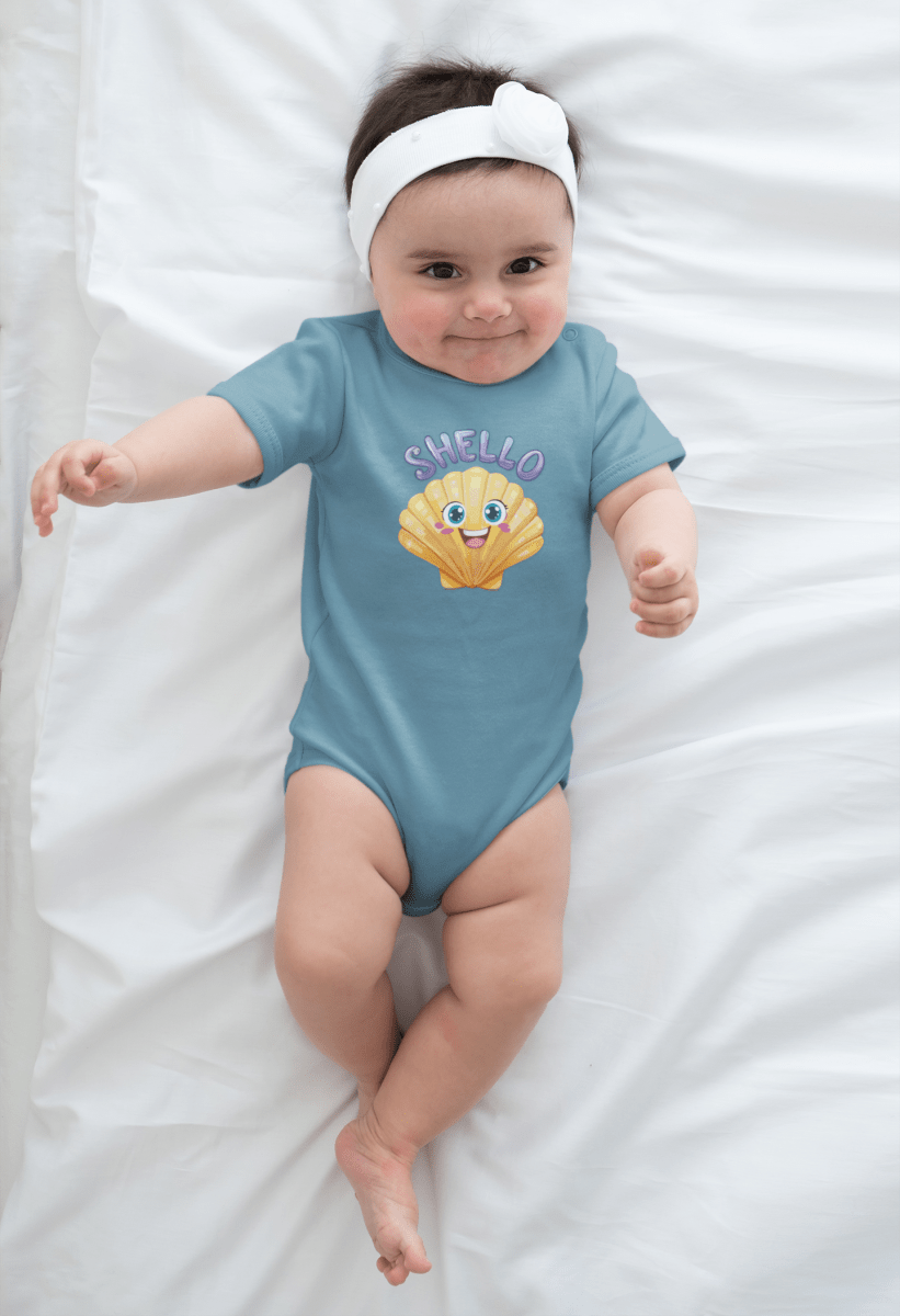 Cute Baby Bodysuit Shell Design