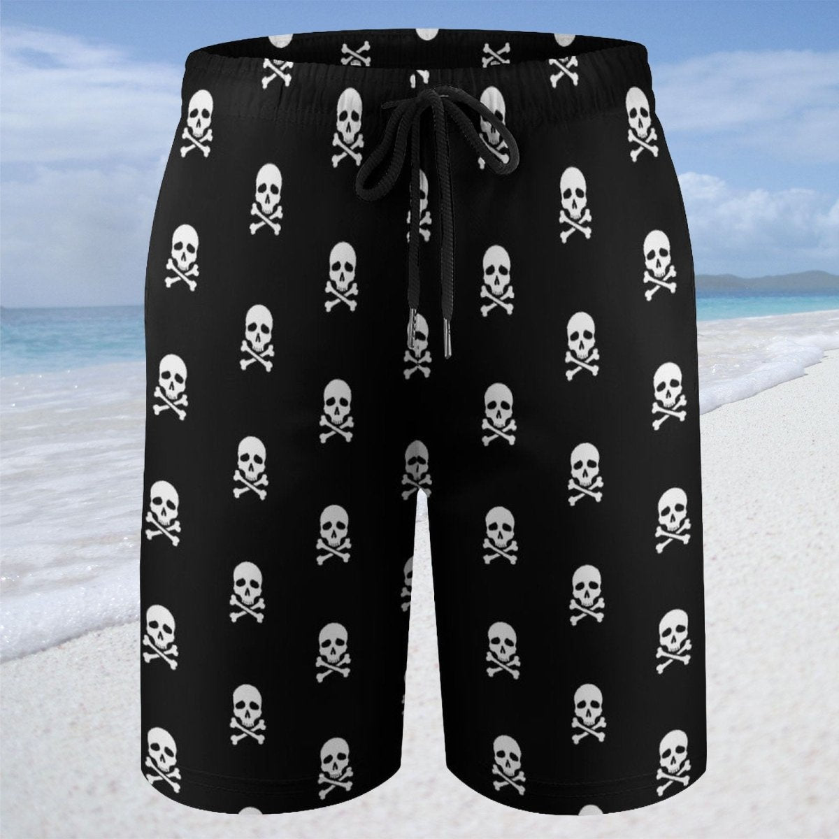 Jolly Roger Pirate Pattern Kids Board Shorts