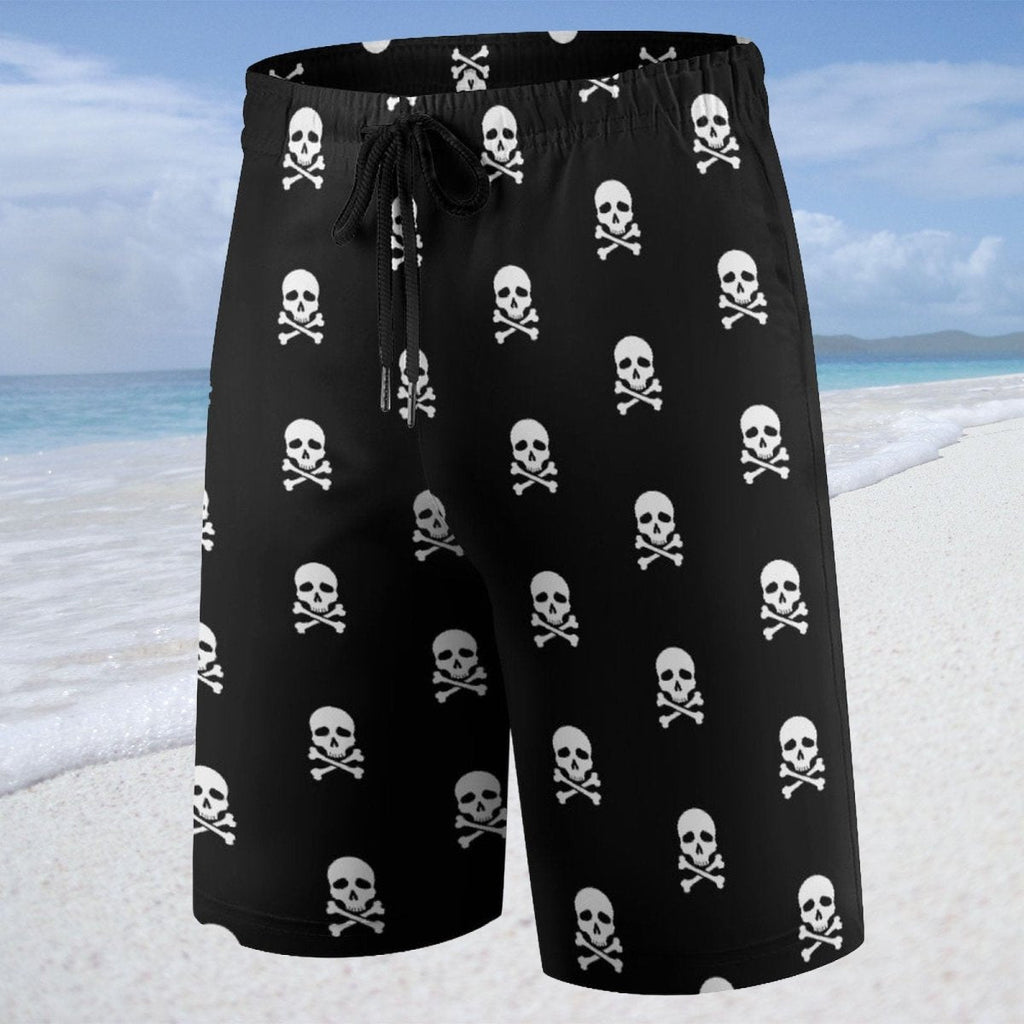 Jolly Roger Pirate Pattern Kids Board Shorts