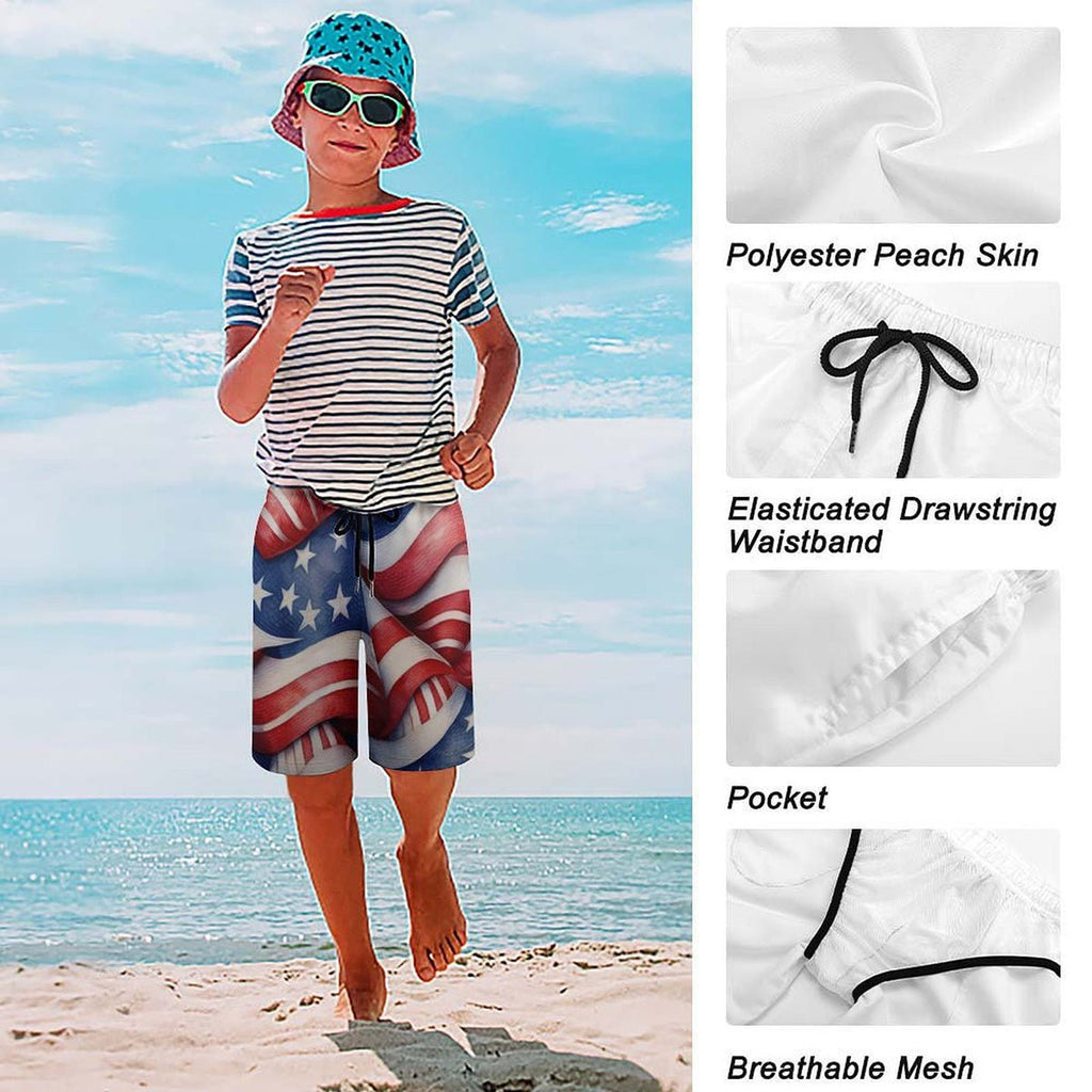Kids Americana Board Shorts | Patriotic Beachwear