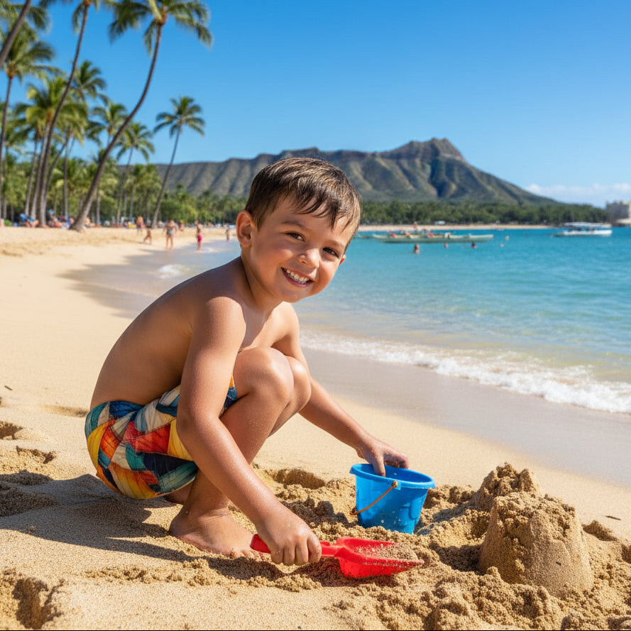 Childrens Beach Board Shorts ⚓️ Signal Flag Design 🩳