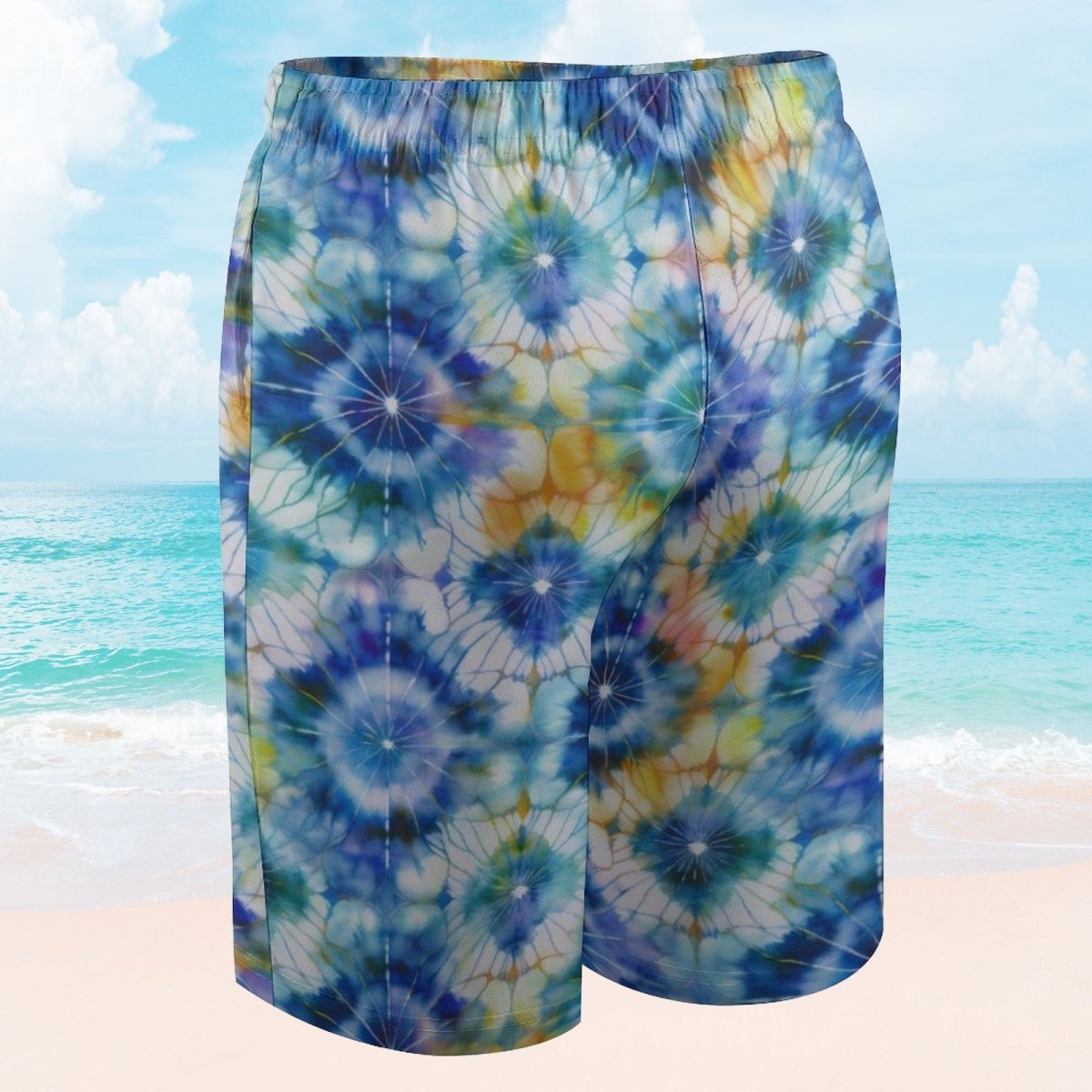 Kids Shibori Tie-Dye Print Beach Shorts