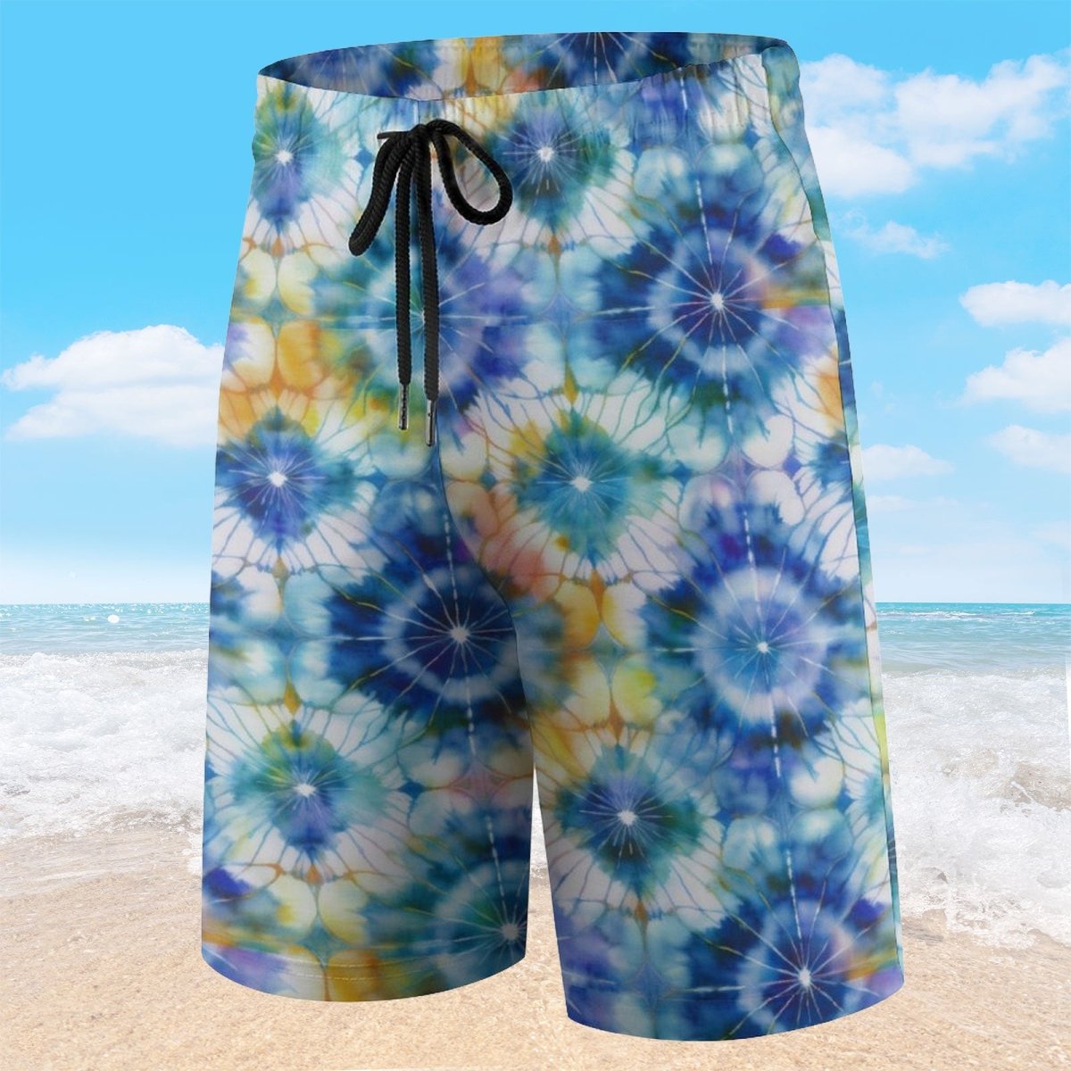 Kids Shibori Tie-Dye Print Beach Shorts