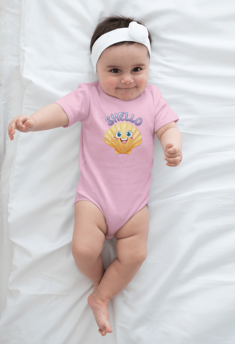 Cute Baby Bodysuit Shell Design