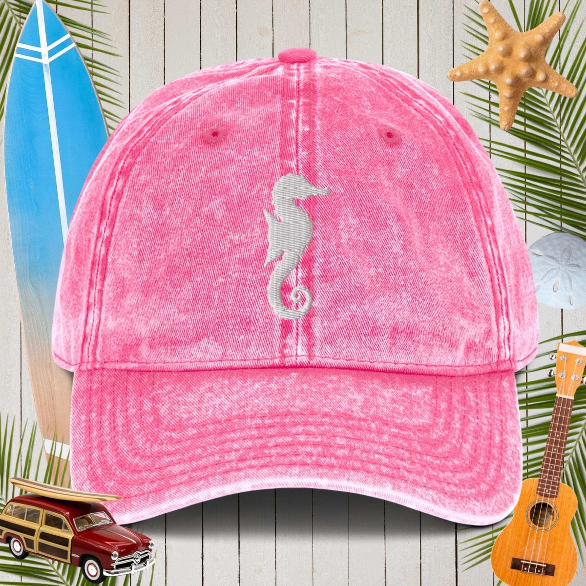Vintage Seahorse Cotton Twill Cap 🧢