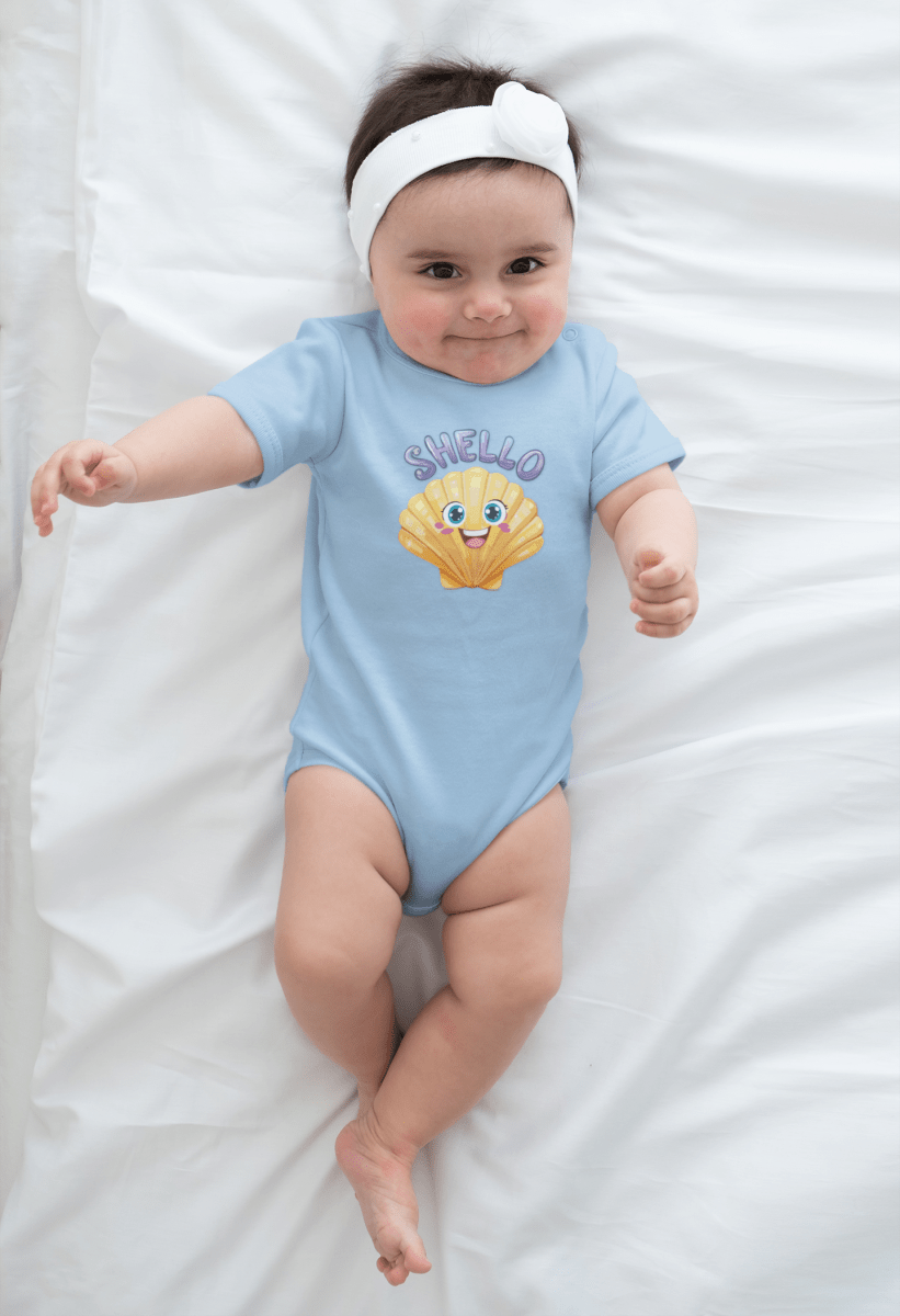 Cute Baby Bodysuit Shell Design