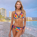 Hawaiian Style Flowers String Bikini