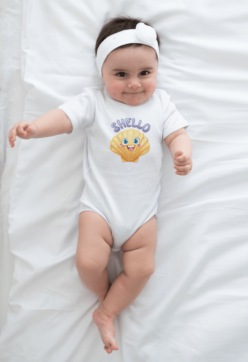 Cute Baby Bodysuit Shell Design