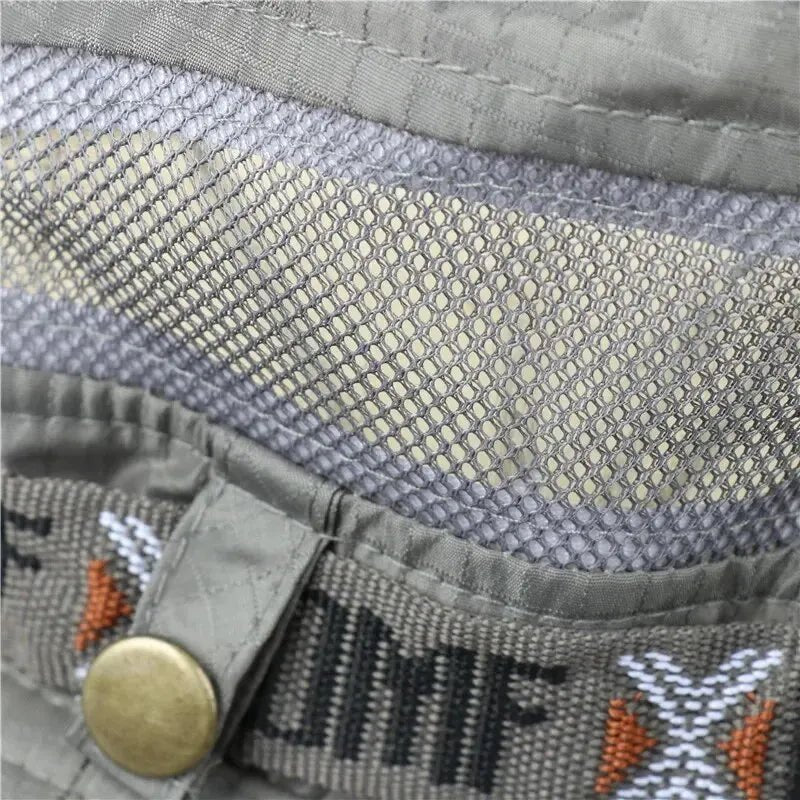 Summer Men Bucket Hat | Outdoor UV Protection Wide Brim Safari Cap