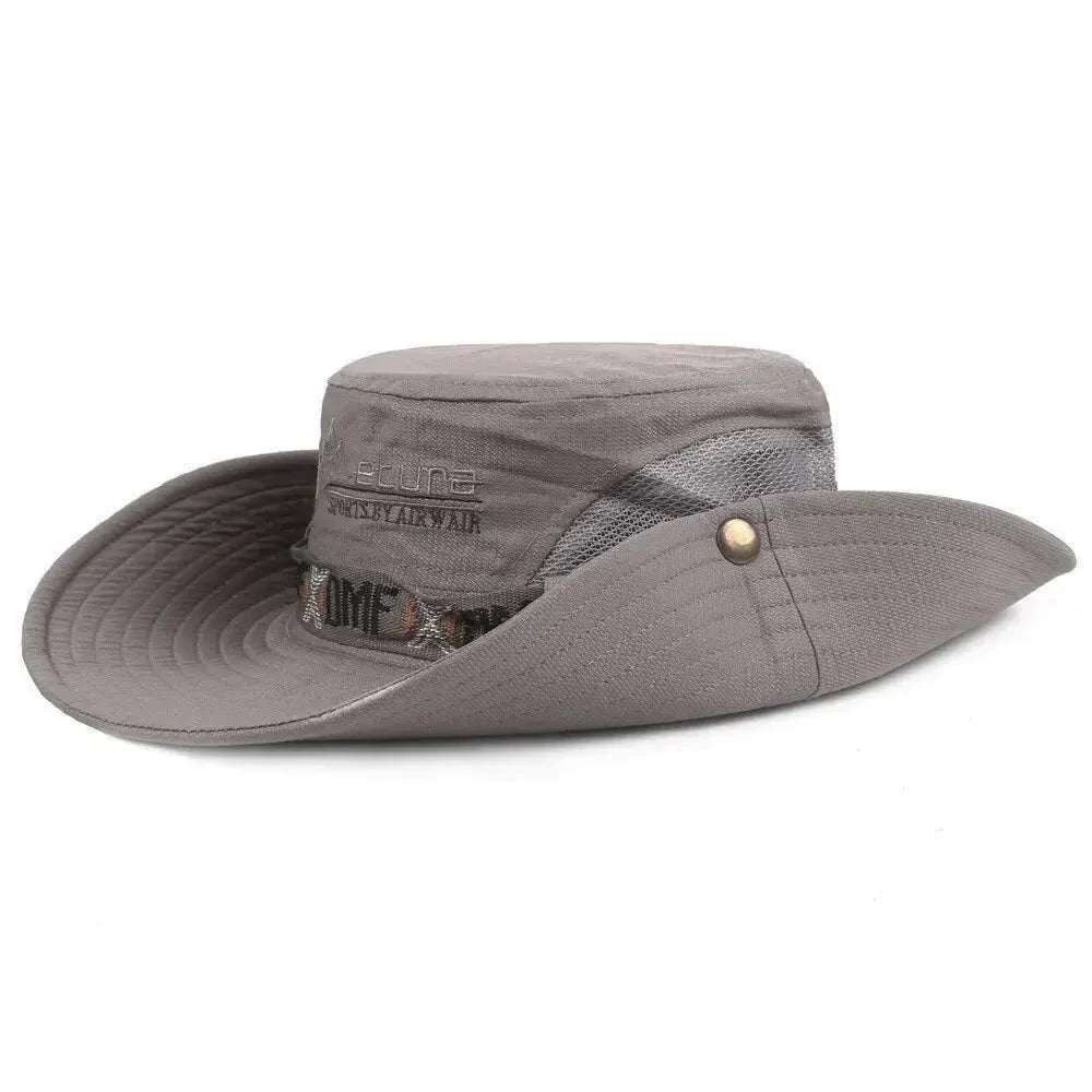 Summer Men Bucket Hat | Outdoor UV Protection Wide Brim Safari Cap
