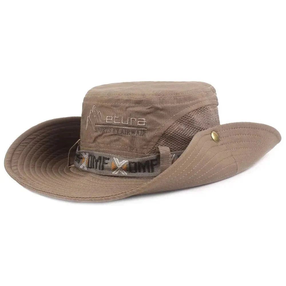 Summer Men Bucket Hat | Outdoor UV Protection Wide Brim Safari Cap