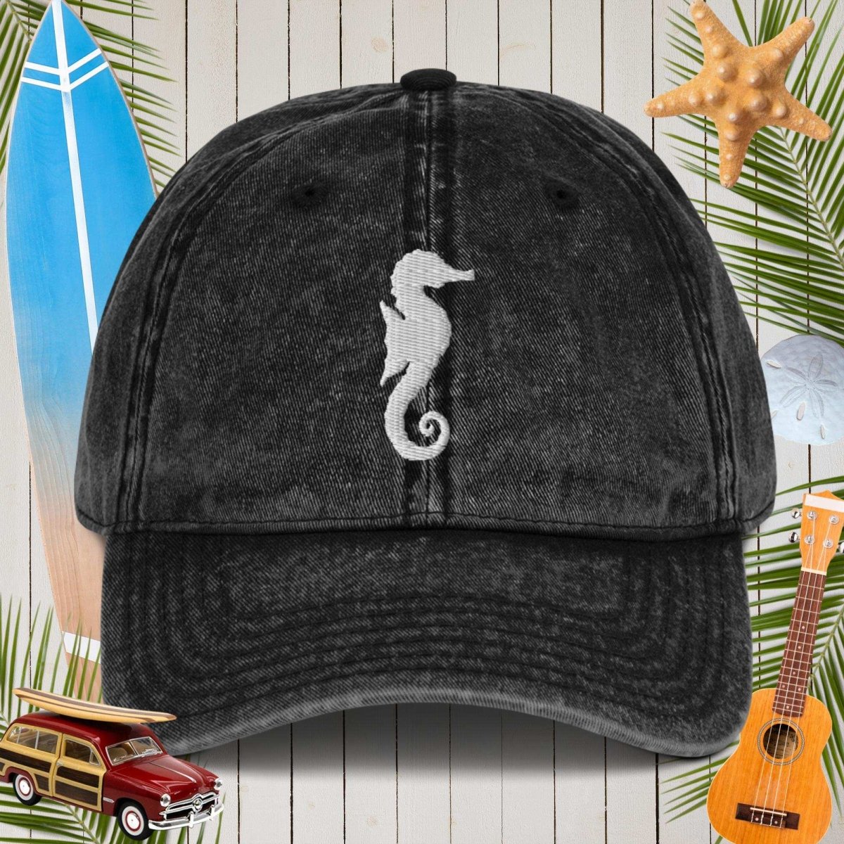 Vintage Seahorse Cotton Twill Cap 🧢